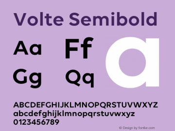 Volte Semibold Version 1.000;PS 1.0;hotconv 1.0.81;makeotf.lib2.5.63406 Font Sample