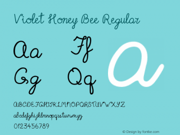 Violet Honey Bee Version 1.00;November 11, 2020;FontCreator 13.0.0.2683 64-bit图片样张