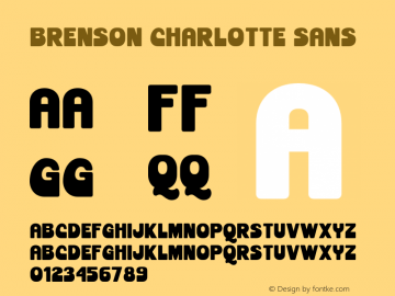 Brenson Charlotte-Sans Version 1.000 Font Sample