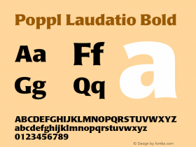 PopplLaudatio-Bold 001.000 Font Sample