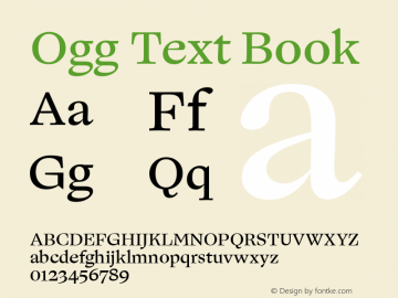 Ogg Text Version 1.102;hotconv 1.0.109;makeotfexe 2.5.65596 Font Sample