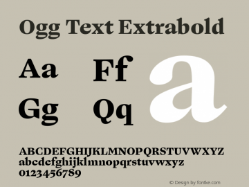 Ogg Text Extrabold Version 1.102;hotconv 1.0.109;makeotfexe 2.5.65596图片样张