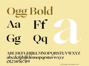 Ogg Bold Version 2.000;hotconv 1.0.109;makeotfexe 2.5.65596 Font Sample