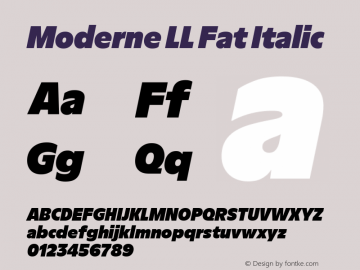 ModerneLL-FatItalic Version 3.000; build 0008图片样张