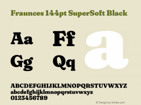 Fraunces 144pt SuperSoft Black Version 1.000;[0bf87f6ff]图片样张