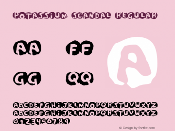 Potassium Scandal Regular Frog:  2.29.00 version 1.0 Font Sample