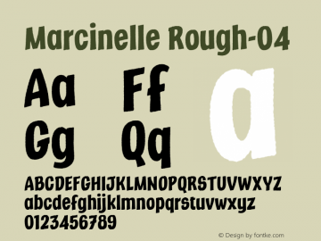 Marcinelle Rough-04 Marcinelle Font Family 1.0 - fandofonts.com - Font Sample