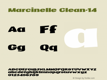 Marcinelle Clean-14 Marcinelle Font Family 1.0 - fandofonts.com - Font Sample