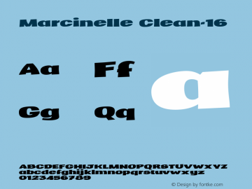 Marcinelle Clean-16 Marcinelle Font Family 1.0 - fandofonts.com - Font Sample