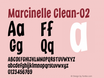 Marcinelle Clean-02 Marcinelle Font Family 1.0 - fandofonts.com - Font Sample