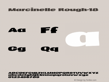 Marcinelle Rough-18 Marcinelle Font Family 1.0 - fandofonts.com - Font Sample