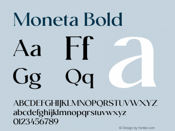 Moneta-Bold Version 1.000 | wf-rip DC20200115 Font Sample