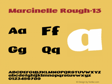 Marcinelle Rough-13 Marcinelle Font Family 1.0 - fandofonts.com -图片样张