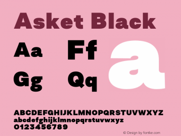 Asket-Black 001.000 Font Sample