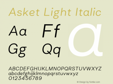 Asket-LightItalic 001.000图片样张