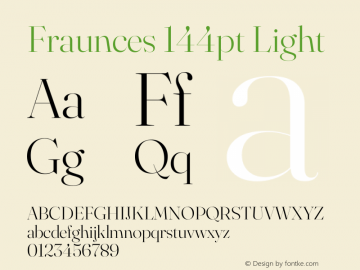 Fraunces 144pt Light Version 1.000;[0bf87f6ff] Font Sample