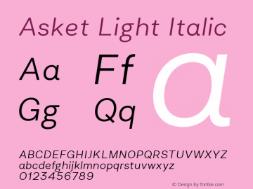 Asket-LightItalic 001.000图片样张