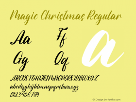 Magic Christmas Version 1.00;November 9, 2020;FontCreator 12.0.0.2567 64-bit图片样张