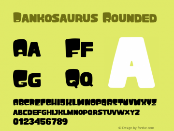 Dankosaurus Rounded Version 1.001;Fontself Maker 3.5.3 Font Sample