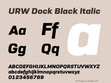 URWDock-BlackItalic Version 1.000;hotconv 1.0.105;makeotfexe 2.5.65592图片样张