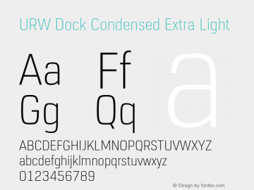 URWDock-CondensedExtraLight Version 1.000;hotconv 1.0.105;makeotfexe 2.5.65592;com.myfonts.easy.urw.dock-condensed.extra-light.wfkit2.version.5aA7 Font Sample