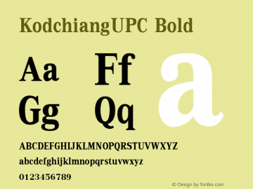 KodchiangUPC Bold Version 2.21图片样张