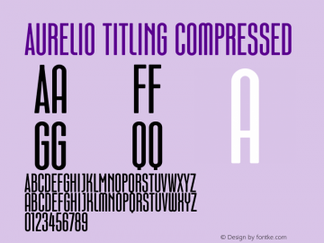 Aurelio Titling Compressed Version 1.000图片样张