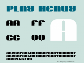 Play Heavy Version 1.001;Fontself Maker 3.5.1 Font Sample