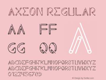 AXEON Regular Version 1.00;September 10, 2020;FontCreator 11.5.0.2430 64-bit图片样张