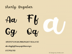 sherly Version 001.000 Font Sample