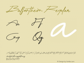 Balfontheim Regular Version 1.001;Fontself Maker 3.5.1图片样张