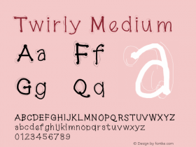 Twirly Medium Version 001.000 Font Sample