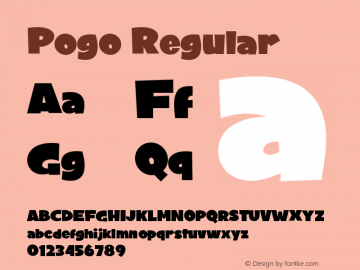 Pogo Version 1.001;Fontself Maker 3.5.1图片样张