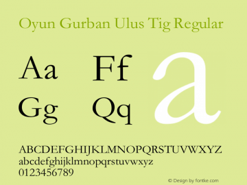 Oyun Gurban Ulus Tig Version 1.020;hotconv 1.0.109;makeotfexe 2.5.65594图片样张