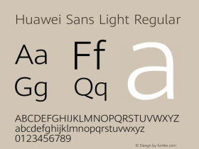 Huawei Sans Light Version 1.00图片样张