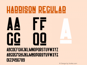 Harrison Version 1.002;Fontself Maker 3.3.0 Font Sample