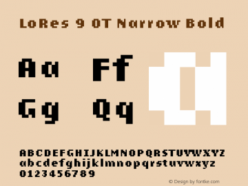 LoRes9OTNarrow-Bold Version 001.000 2001图片样张