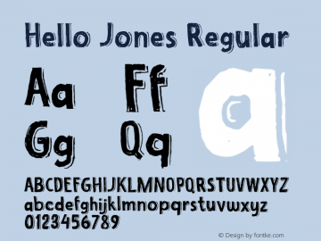 Hello Jones Version 1.00;October 30, 2020;FontCreator 13.0.0.2683 64-bit Font Sample