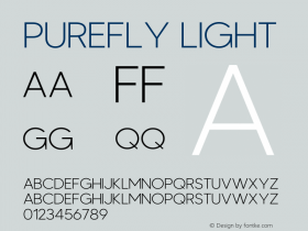 Purefly Light Version 1.00;November 15, 2020;FontCreator 12.0.0.2525 64-bit Font Sample