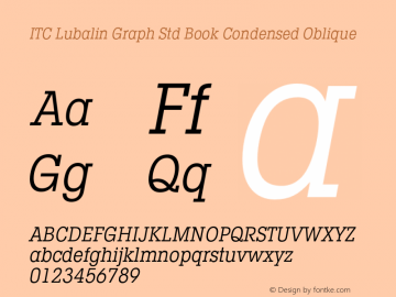 LubalinGraphStd-BookCondObl Version 1.000 Build 1000图片样张