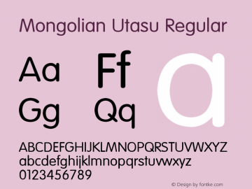 Mongolian Utasu 1.1图片样张