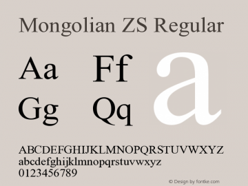 Mongolian ZS Regular 图片样张