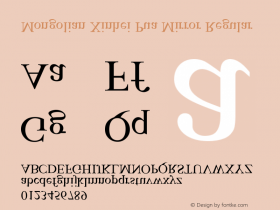 Mongolian Xinhei Pua Mirror 1.1 Font Sample