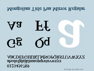 Mongolian Title Pua Mirror 1.1 Font Sample