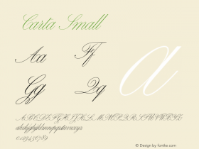 Carta Small V�e�r�s�i�o�n� �1�.�0�0�0�;�h�o�t�c�o�n�v� �1�.�0�.�1�1�4�;�m�a�k�e�o�t�f�e�x�e� �2�.�5�.�6�5�5�9�9 Font Sample