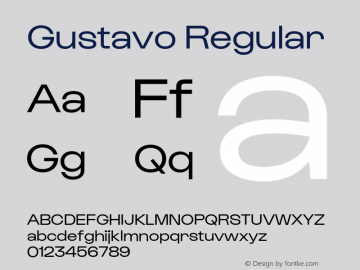 Gustavo Regular Version 1.000;hotconv 1.0.109;makeotfexe 2.5.65596图片样张
