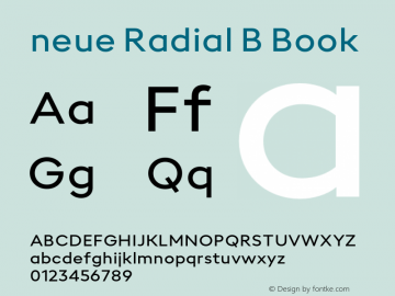 neue Radial B Book Version 1.000;hotconv 1.0.109;makeotfexe 2.5.65596图片样张