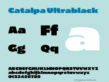 Catalpa Ultrablack Version 1.000;hotconv 1.0.109;makeotfexe 2.5.65596图片样张
