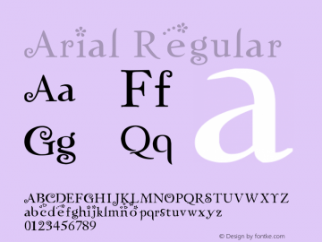 Arial Version 7.00 Font Sample