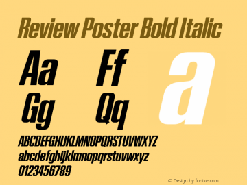 Review Poster Bold Italic Version 1.001 2020 | wf-rip DC20201005 Font Sample